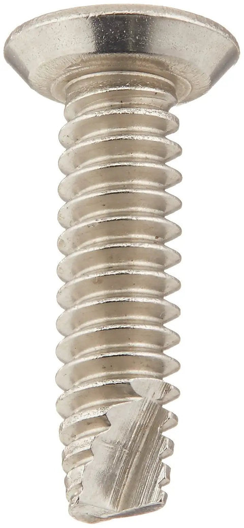 18-8 Stainless Steel Thread Cutting Screw Type 23 with 82 Degree Flat Undercut Head and Phillips Drive, close-up view