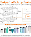 Diagram of Clear Three-Tier Stackable Bottle Organizer For Wine And Drinkware, Freestanding Cabinet Rack For Pantry Or Fridge