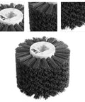 Heavy Duty 4.72 Inch Mingzhe 320# Abrasive Wire Polishing Wheel For Wood Burnishing Draw Machines High Density Aluminum Oxide Fine Polish Grit close-up view
