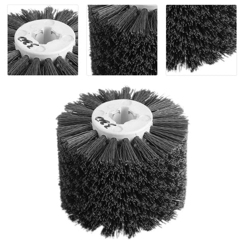 Heavy Duty 4.72 Inch Mingzhe 320# Abrasive Wire Polishing Wheel For Wood Burnishing Draw Machines High Density Aluminum Oxide Fine Polish Grit close-up view