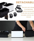 Electric Espresso Knock Box With Automatic Portafilter Cleaner for No Sweat Coffee Puck Disposal and Effortless Barista Counter Setup Perfect for Home Brews or Cafe Crews Today showing detachable units and tools.