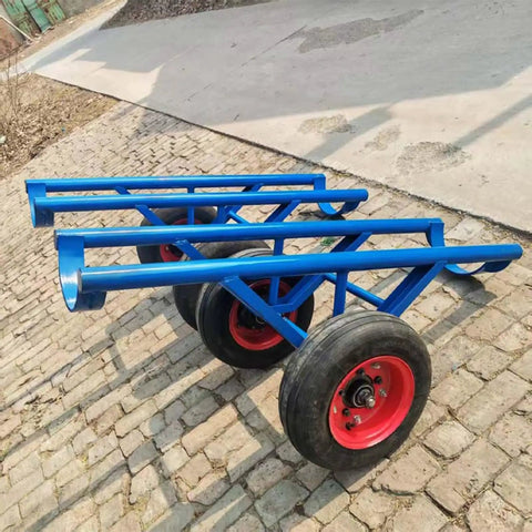 Beast Mode Heavy Duty Utility Pole Dolly With 2 Wheels For Concrete Power Poles And Site Transport Cart, Sturdy welded steel frame, thick pneumatic tires
