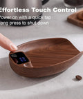 Espresso And Pour Over Coffee Scale With 0.1g Precision, Walnut Wood Rechargeable Kitchen Scale With Digital LED Display