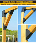 2 Pack 45 Degree Pergola Angle Brackets For Deck Porch Log Cabin, Beefy 3.5x3.5 Inch Stainless Steel 201 Brackets With 304 Screws