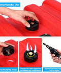 User handling 12 Gallon Portable Marine Gas Tank With Fuel Line And Universal Adapter HDPE Leak Proof Design Built In Fuel Gauge