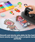 Handy Mini Heat Press Machine Kit With Portable Design And PVC Doormat For Easy Heat Transfer Diy T Shirt Shoe Bag Vinyl Projects Compact size, pressing beads on craft projects.
