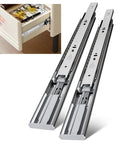 22 Inch Heavy Duty Soft Close Drawer Slides Set, Full Extension Ball Bearing Side Mount Rails, 100 Lb Load Capacity installation view