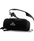 Boss Level Z87 Plus Impact Rated Safety Glasses Featuring Hella Slick Photochromic Lenses, military nylon frame and protective case.