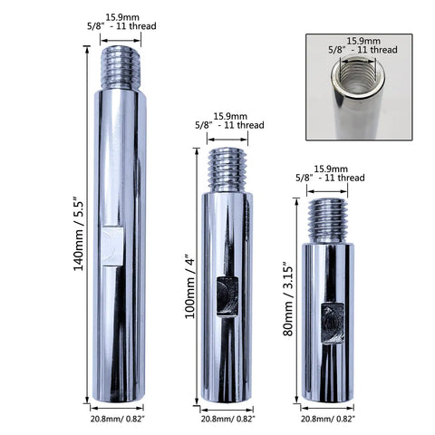 Three Lengths Extension Rod Set For Water Grinder Polishing Machine And Car Detailing Workhorse Pro Grade Polishing Accessory