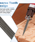 Proven Job Ready Pneumatic Air File Set With Five Square Steel Burrs Designed For Fast Metal Grinding Polishing, showcasing coarse tooth design.