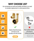 Premium Brass Dishwasher Swivel Elbow Hose Adapter Three Quarter Inch To Three Eighths Inch Connector For Portable Dishwashers Rustproof Water Supply Fittings Leak Free Performance Universal Compatibility, brass elbow fitting