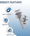 All-In-One 700-Piece 304 Stainless Steel Screws Bolts Nuts And Flat Washers Assortment Kit With Storage Box Includes 4-40, 6-32, 8-32, 10-24