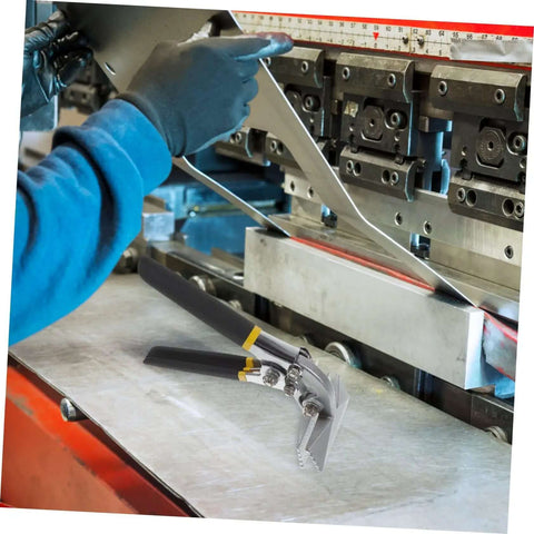 Heavy Duty Hand Seamer And Metal Bending Pliers For Standing Seam Roofing Edge Form Tool used on metal sheet near press