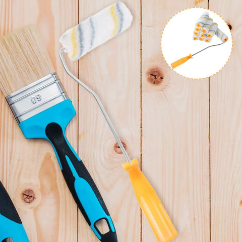Ready To Roll Mini Paint Roller Brush Kit With Quick Swap Covers For Doors Baseboards And Window Trim Professional Wall Painting Tool That Makes Painting A Breeze.