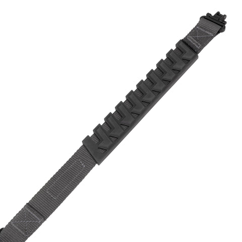 Baktrak Traction Web Rifle Sling 36 Inch With 500 Pound Swivels, Slim Non Slip Pad, Rugged Webbing, Gray Marlin Finish close-up