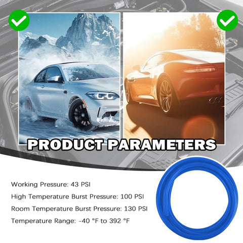 Cool 94 Piece Silicone Vacuum Hose Kit For Auto Repairs Includes 5FT Lines In Six Sizes Plus 64 Connectors And Clamps To Fix Engines Fast Without Breaking A Sweat. Blue silicone hose with 43 PSI working pressure and 3 mm to 10 mm size range for auto repair