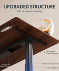 Straight Up Premium Motorized Height Adjustable Standing Desk With Heavy Duty Matte Black Frame And Legit Solid North American Black Walnut Desktop For Serious Daily Workspace Flex showcasing detailed steel columns and walnut surface.