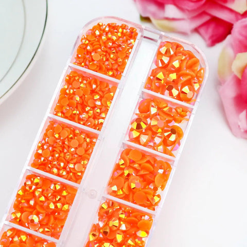 Clear Glue Kit With 4000 Orange AB Rhinestones For Crafts Clothing Fabric And Shoes B7000 Glue Flatback Gems For Nails Face Jewelry