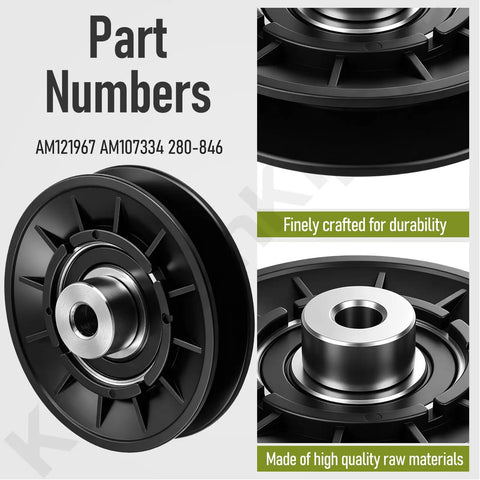 Idler Pulley Replacement For John Deere Lawn Tractors And Ztrak Riding Mowers For A Smooth Direct Swap Fits LT133 LT150 LT155