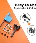 CNC Spoilboard Surfacing Router Bit With One Quarter Inch Shank And One Inch Cutting Diameter Four Flute Insert Carbide Wood Planer components
