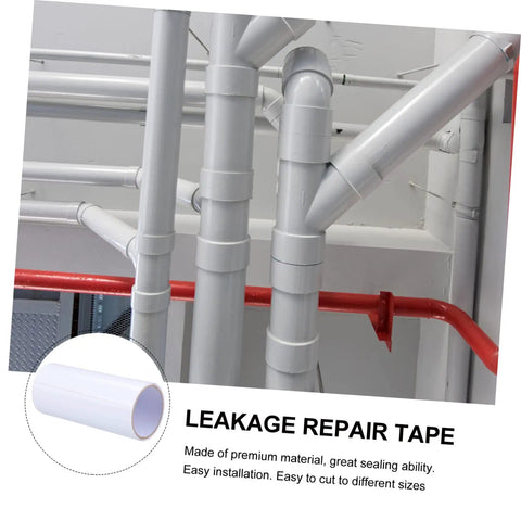 Flexible Waterproof Mending Tape For Pipes And Leaks Quick Repair Sealing Tape For Water Buckets And Umbrellas Strong Adhesive Long Lasting And Versatile Leak Fix That Sticks Like Crazy And Lasts applied to pipes in industrial setting