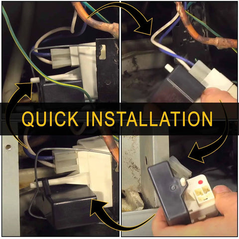 Refrigerator Start Relay And Capacitor Replacement For Whirlpool And Kenmore Fridges Fits W10416065 PS8746522 67003186 1 Pack installation