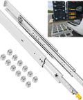 Heavy Duty 12 Inch Drawer Slides with Locking Full Extension Ball Bearing Glides with bolts and installed on RV