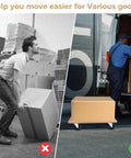 Heavy Duty Wood Furniture Moving Dolly With Four 360 Degree Wheels Supports Up To 500 Lbs for moving boxes easily