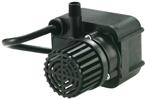 Submersible Direct Drive Fountain Pump 115V 170 GPH 1/125 HP epoxy-filled, black polypropylene housing, 15 ft cord, corrosion resistant
