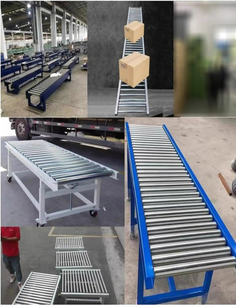 Diameter Options 1, 1.26, 1.5, 2, 2.4 Inch Light Duty Commercial Slide Roller Feed Rollers Galvanized Conveyor Roller 1 Pack Unpowered Transmission Replacement Roller For Simple Shop Conveyor Upgrades, galvanized roller conveyor setup