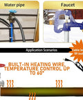 Heavy Duty Water Pipe Heat Blanket 38.5 By 6 Inches For Freeze Protection, 120V Thermostat for pipes and faucets illustration