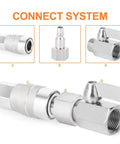 10 Pack 3/8 Inch NPT Female Industrial Air Tool Fittings High Flow Pneumatic Plugs Durable Zinc Plated Hardened Steel 300 PSI Max Working Pressure For Workshop Garage DIY Projects, connect system view