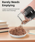 Must Have Electric Pencil Sharpener for Home and School Powered by USB or AA Batteries, Adjustable 6 to 8 Mm Blades, Sleek Black, Fast Sharpening, Mess Reducing, Portable and Easy to Use for Kids and Adults, clear shavings bin