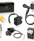 Beefed Up High Performance Ignition Coil Kit With 6 Pin AC CDI Box Regulator Rectifier Solenoid Relay D8TC Spark Plug And Fuel Filter