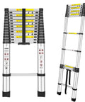 15 Ft Aluminum Telescoping Ladder for Home and Outdoor Tasks EN131 Standards, lightweight yet sturdy for RV attics and high work
