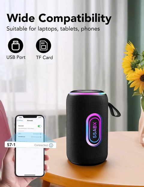 Powerful Outdoor Bluetooth Speaker With 30W Dual Drivers And Dual Channel, Deep Bass, 360 Degree Stereo Sound, 30 Hour Playtime