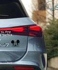 Two Pack Cute Peeking Mouse Wall Decal Vinyl Sticker 3.5x3.5 Inches for Light Switch Windows Cars Trucks Waterproof