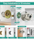Image showing installation dimensions and compatibility for Ditch The Old School Keys With This Ultra Smooth One Touch Fingerprint Smart Lock.