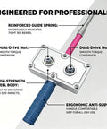 Heavy Duty Portable Wire Pulling Tool With Cord Adapter For Electricians, device detail showcasing ergonomic handle and dual-drive nut.