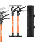 Sturdy Telescopic Support Pole For Cabinets, 2-Pack Steel Third Hand Tool Adjustable Quick Support Rod 154 Lbs Capacity with carrying case.