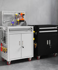 Hella Durable Rolling Tool Cart With Super Smooth Sliding Drawers Rust Resistant Steel Garage Storage Chest featuring multiple tool organization.