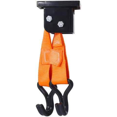 Heavy Duty High Lift Farm Jack With Adjustable Height From 6 To 52 Inches 7000 Lb Load Capacity Forty One Inch Long Handle Ratchet Hole For Easy Lifts Rugged Workhorse For Tractors Trucks SUVs And Lawn Mowers accessory, orange strap hooks