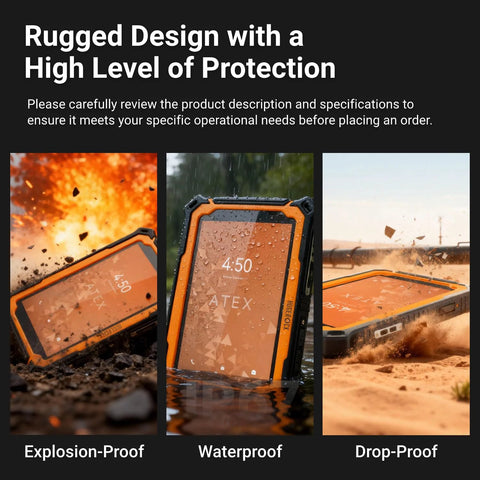 Industrial Grade Explosion Proof 7 Inch Android Tablet For Hazardous Areas Zone 2 ATEX Intrinsically Safe demo images