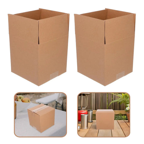 Budget Friendly 15 Pack Small Cardboard Boxes 15x15x15 Cm Square Shipping Boxes Corrugated Cartons displayed on table