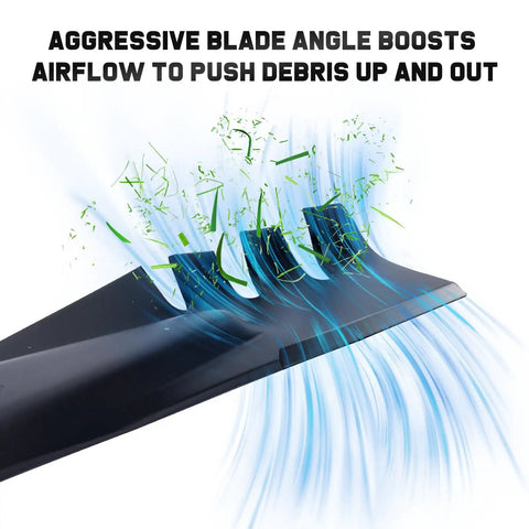 42 Inch Mower Blades Replacement For Cub Cadet Troy Bilt 942 04308 X 942 04308 For XT1 42 ZT1 42 LT42 showing airflow and cutting action