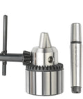 Heavy Duty 1/2 Inch Keyed Drill Chuck With Two Morse Taper Arbor built tough for wood lathes and drill presses.