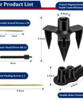Slick Squeaky Floor Repair Kit With Fifty Heavy Duty Joist Screws And Five Simple Tools to squash creaks, including screws and fixtures.