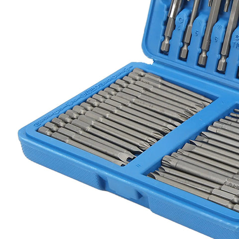 SIXRUN Supercharged 50 Piece Security Bit Set With Magnetic Driver Kit Featuring Tamperproof Torx Hex Spline Tri Wing Bits open case