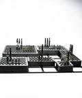 Side view of Modular 1/4-Inch Hex Bit Organizer System With 77 Slots For Fast Access Driver Bit Holder in black finish.