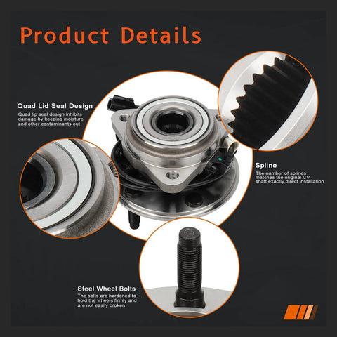 Product details of Front Wheel Hub And Bearing Assembly For 4WD Ford Explorer 1995 To 2001, Ford Ranger 2001 To 2009 with ABS sensor wire